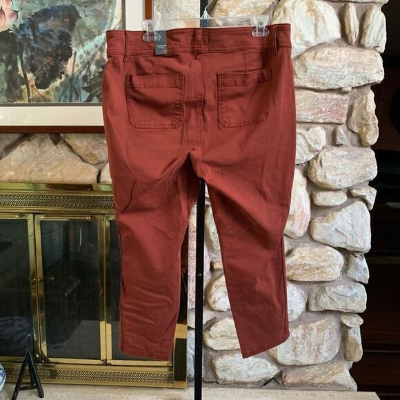 NWT Torrid womens plus crop aviator skinny stretch twill mid rise pant color fir - Picture 7 of 9